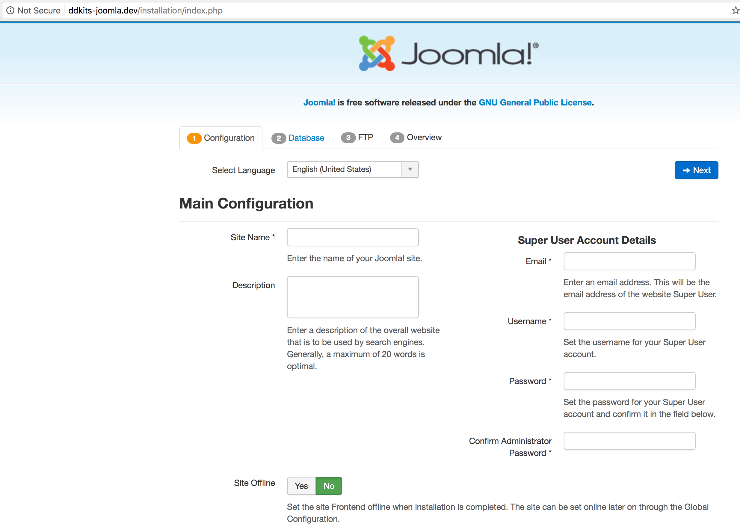 DDKits Joomla Installation